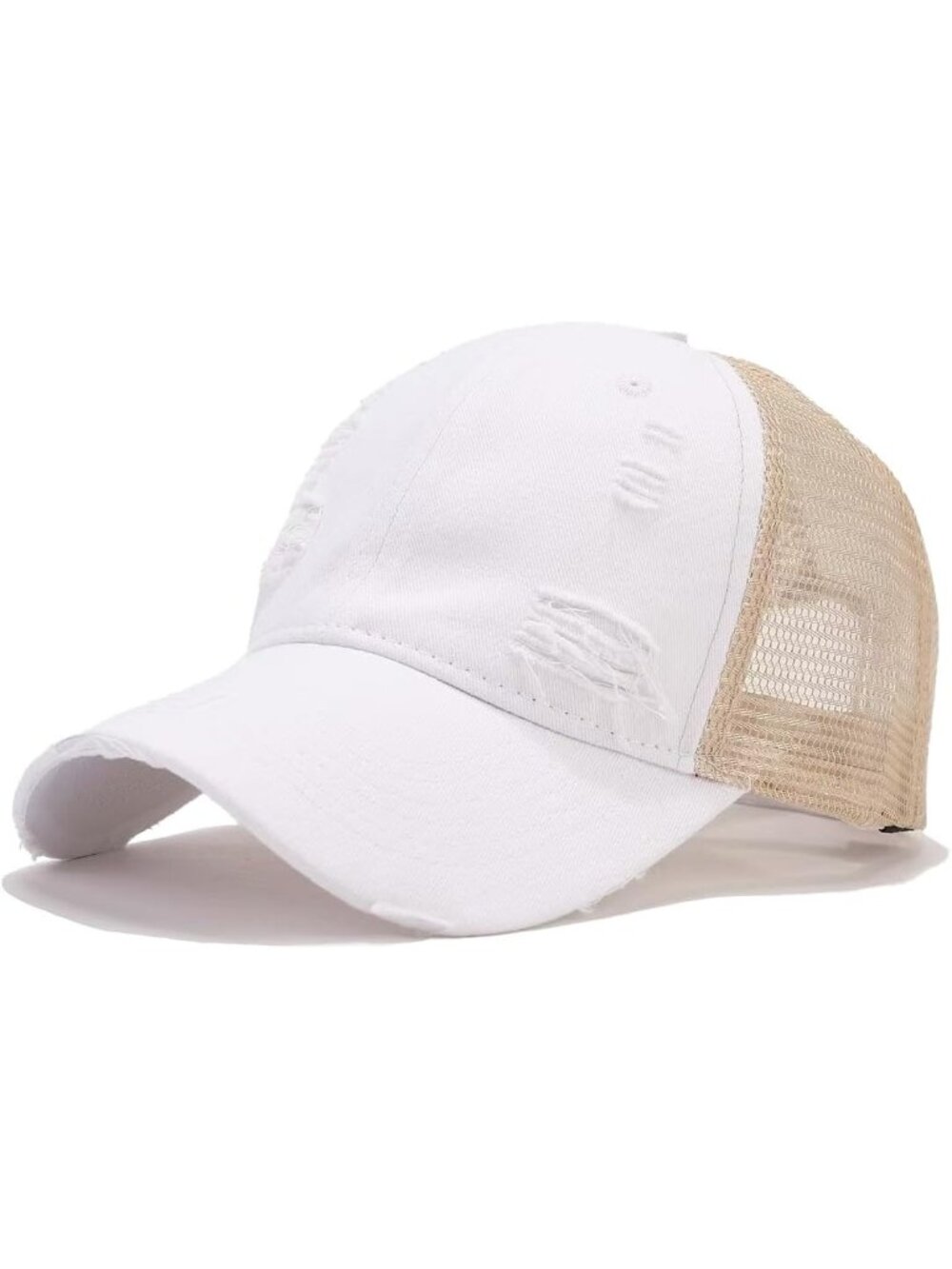 Unisex Halloween Distressed White Rucker Hat Adjustable Sportswear Baseball Cap